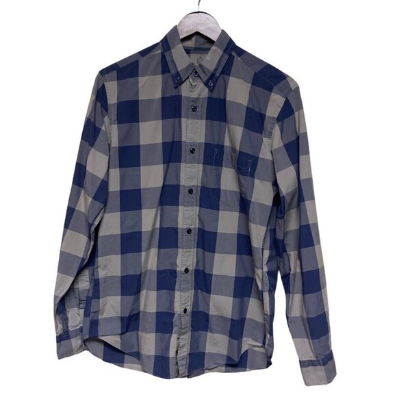 J.Crew Men's Light Weight Blue Plaid Button Down Collared Shirt Size Small - Picture 1 of 9